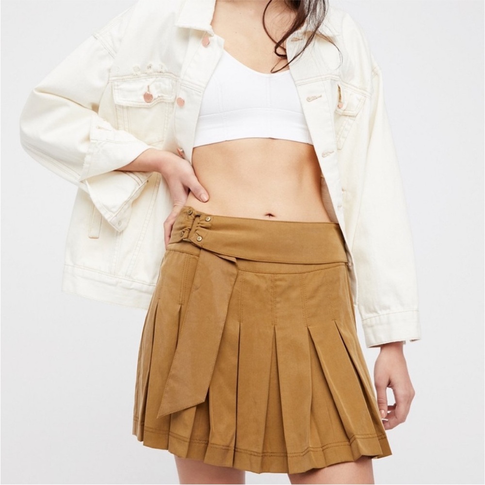 Free People Lost in the Light Pleated Skirt Sz 8